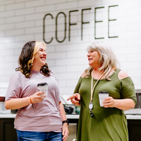 Women at coffee bar