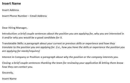 what do you put in a cover letter for resume