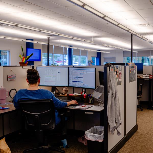 Woman at computer