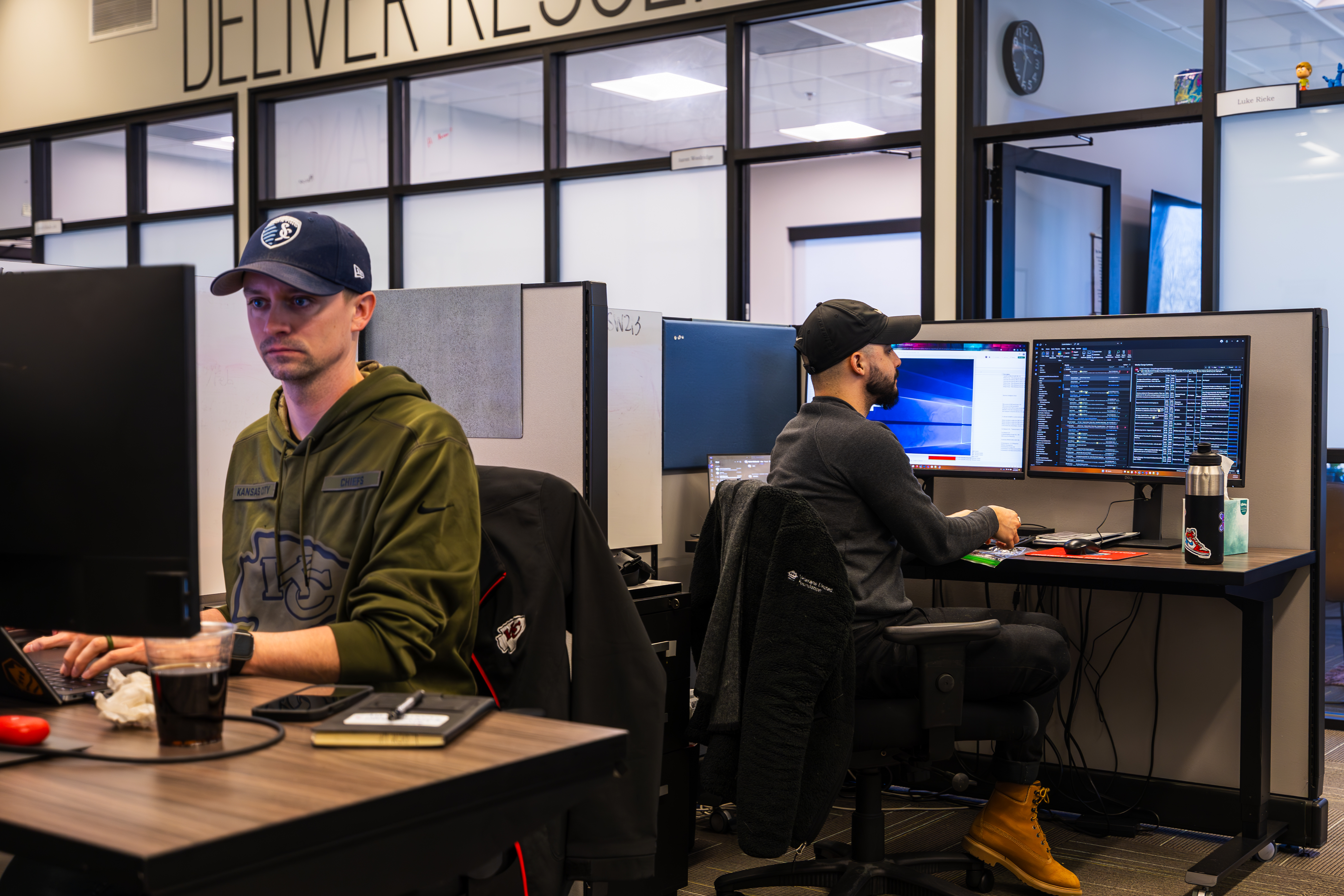 Man working at computer
