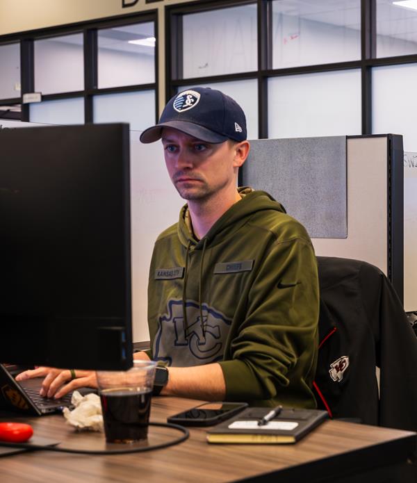 Man working at computer